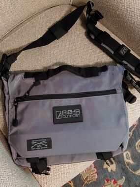 Alpha Outpost x Grunt Style Tactical Messenger Crossbody Bag Gray